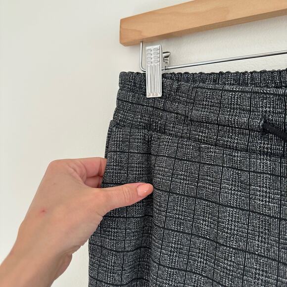 A New Day Drawstring Waist Check Print Straight Leg Pants Gray Black XS - Picture 6 of 11